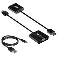 club3D CAC-1302 HDMI / VGA Adapter [1x HDMI-stekker - 1x VGA-bus] Zwart 50 cm - thumbnail