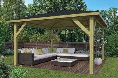 Tuindeco Classico prieel 430x430 cm vuren groen geïmpregneerd- Puntdak- Geïmpregneerd grenenhout- Tuindeco Tuindeco Classico prieel 430x430 cm vuren groen geïmpregneerd- Puntdak- Geïmpregneerd grenenhout- Tuindeco