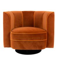 Dutchbone Draaibare Fauteuil 'Flower', kleur Oranje - thumbnail