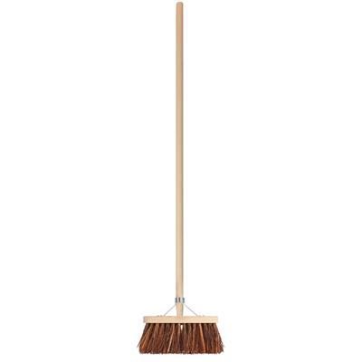 Talen Tools Bezem natuurvezel 29 cm met steel 140 cm