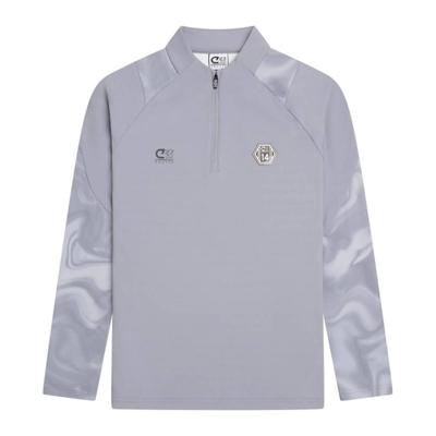 Cruyff Defense Trainingstrui 1/4-Zip Kids Lichtgrijs Zwart Lichtblauw Cruyff Defense Trainingstrui 1/4-Zip Kids Lichtgrijs Zwart Lichtblauw