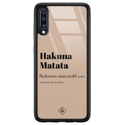 Samsung Galaxy A50 glazen hardcase - Hakuna Matata