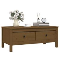 Salontafel 100x50x40 cm massief grenenhout honingbruin - thumbnail