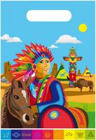 Indianen Party uitdeelzakjes - 8 stuks - thumbnail