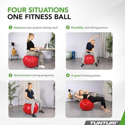 Tunturi gymbal l fitnessbal incl pomp l 75cm l rood Tunturi gymbal l fitnessbal incl pomp l 75cm l rood