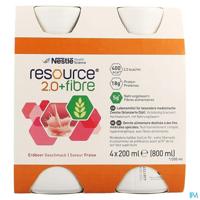 Resource 2.0 Fibre Aardbei 4x200ml - thumbnail