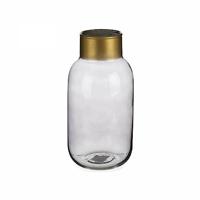 Vaas Grijs Gouden Glas 11,5 x 24 x 11,5 cm (6 Stuks) - thumbnail