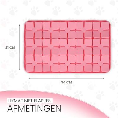 Eat Slow Live Longer Lick Mat Dimensions Flower Pink