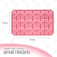 Eat Slow Live Longer Lick Mat Dimensions Flower Pink - thumbnail