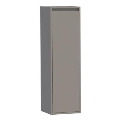Brauer Adore - Hoge Kast - 120 cm - 1 Deur - Greeploos - Linksdraaiend - Mat Taupe