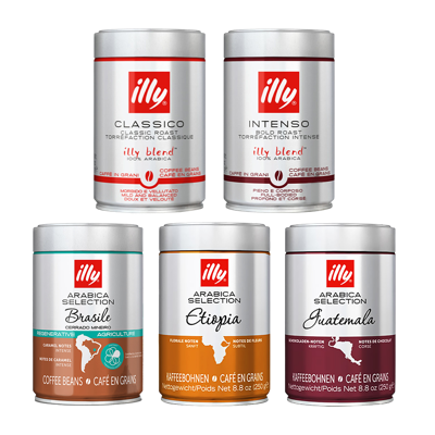 Proefpakket - illy 100% Arabica Blends - 1,25 KG Koffiebonen