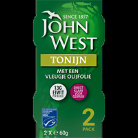 John West Tonijnstukken met een Vleugje Olijfolie 2 x 60g bij Jumbo - thumbnail