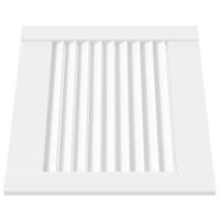 VidaXL Kastdeur met lamellen 39,5x39,4 cm massief grenenhout wit - thumbnail