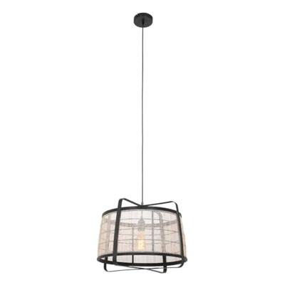 Steinhauer Zwart houten hanglampCapors Ø 48cm - 3511ZW