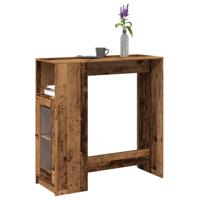 Bartafel met rekken 101x40x103,5 cm bewerkt hout oud houtkleur - thumbnail