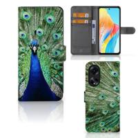 OPPO A98 5G | Telefoonhoesje | Met pasjeshouder | Pauw - thumbnail