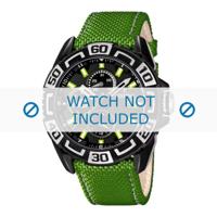 Festina horlogeband F16584-3 Leder Groen 24mm + wit stiksel - thumbnail