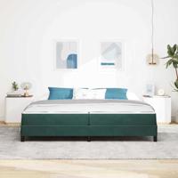 Boxspringbed met matras Donkergroen 200 x 200 cm Fluweel - thumbnail