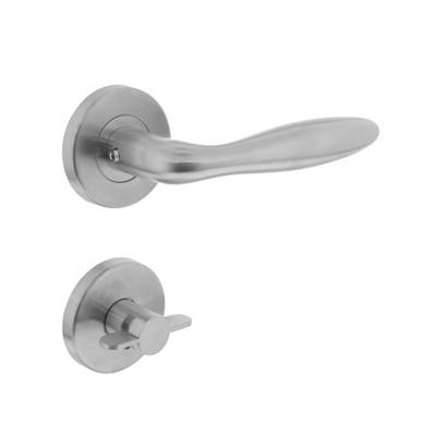 Deurkruk Jupiter op rond rozet met WC8mm l RVS