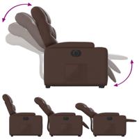 Sta-op-fauteuil verstelbaar kunstleer bruin - thumbnail