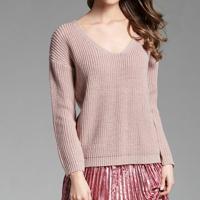 V-hals Pullover gepersonaliseerde string sexy trui maat: XL (lichtroze) - thumbnail