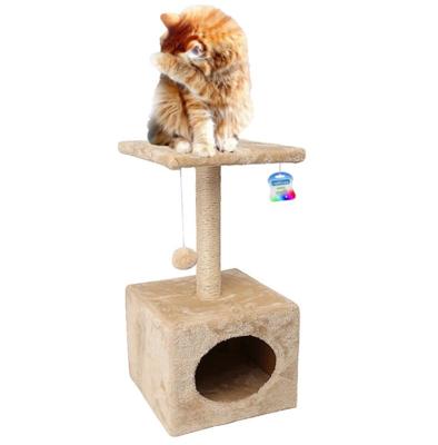 Nobleza Krabpaal met huisje - Beige - 60 cm