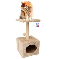 Nobleza Krabpaal met huisje - Beige - 60 cm - thumbnail