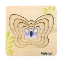 Beleduc houten lagenpuzzel vlinder - thumbnail