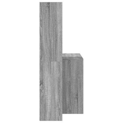 Bureau met plank Grijs sonoma 138.5 x 55 x 143 cm Bewerkt hout