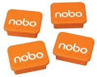 Nobo magneten, whiteboard, oranje, pak van 4 stuks - thumbnail