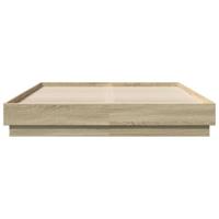 Bedframe bewerkt hout sonoma eikenkleurig 150x200 cm - thumbnail