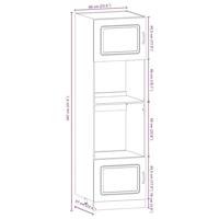 7-delige Keukenkastenset Kalmar bewerkt hout bruin eikenkleur - thumbnail