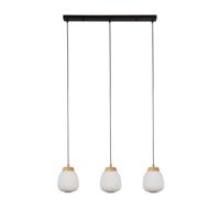 Searchlight 3-lichts hanglampElla zwart met wit - 31411-3NA - thumbnail