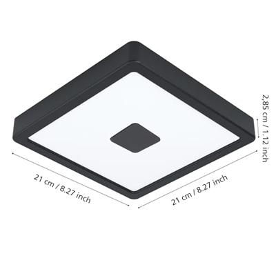 Eglo Vierkante plafondlampIphias 2 IP44 zwart - 900283