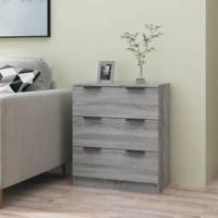 Dressoir 60x30x70 cm bewerkt hout grijs sonoma eikenkleurig - thumbnail