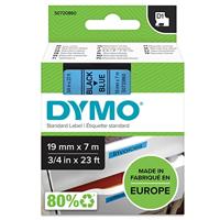 Labeltape Dymo LabelManager D1 polyester 19mm zwart op blauw - thumbnail