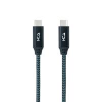 Nanocable 10.01.4300-COMB USB 3.2-kabel Gen2x2, 20 Gbit/s, 5 A/100 W, 4K/60 Hz, USB-C/M-USB-C/M, grijs/zwart, 0,5 m - thumbnail
