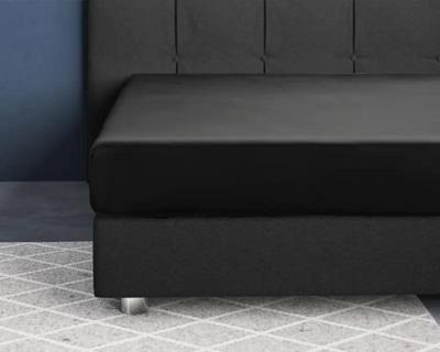 Primaviera Deluxe Satijnen Hoeslaken Zwart 200 x 220 cm