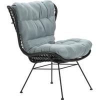 Libelle relax fauteuil loungestoel black rotan en mint grey Garden Impressions - Garden impressions - thumbnail