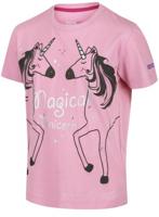 Regatta T shirt Bosley III meisjes katoen roze maat 80 86 - thumbnail