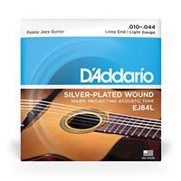 D&apos;Addario EJ84L loop end snarenset voor gypsy jazz gitaar - thumbnail