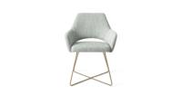 Jesper Home Yanai eetkamerstoel Soft Sage cross gold - thumbnail