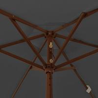 VidaXL Parasol met houten paal 196x231 cm antracietkleurig - thumbnail
