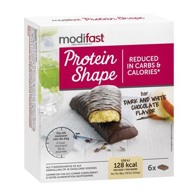 Modifast Protein Shape Snackreep Pure & Witte Chocolade Modifast Protein Shape Snackreep Pure & Witte Chocolade