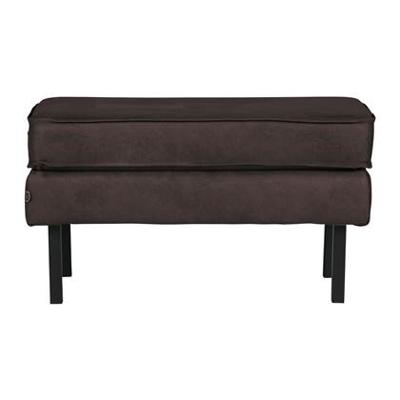 WOOOD Hocker 'Rodeo' Eco leder, kleur Zwart