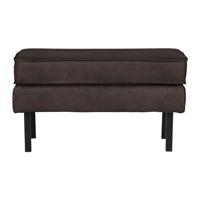 WOOOD Hocker 'Rodeo' Eco leder, kleur Zwart - thumbnail