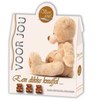 Voor Jou! Cadeau doos trendy beertjes dikke knuffel 100 Gram - thumbnail