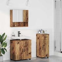Badkamermeubelset 3 pcs Oud hout 61 x 35 x 64 cm Bewerkt hout - thumbnail