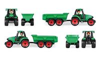 Lena tractor met aanhanger en speelfiguurtje - thumbnail