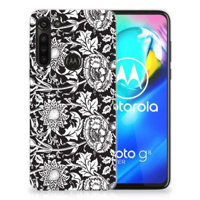 Motorola Moto G8 Power | TPU Case | Black Flowers Motorola Moto G8 Power | TPU Case | Black Flowers
